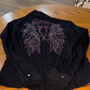 Harley Davidson rhinestone shirt